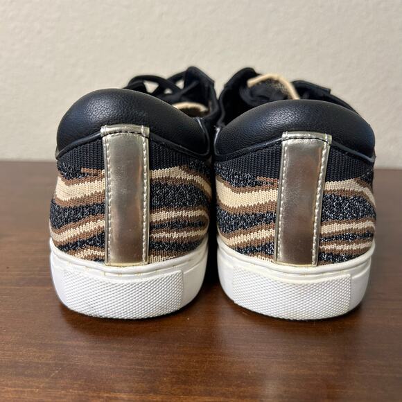 Kenneth Cole Shoes Kam Sneaker Zebra Animal Print Black Brown Boho Casual Size 8 - Picture 4 of 8